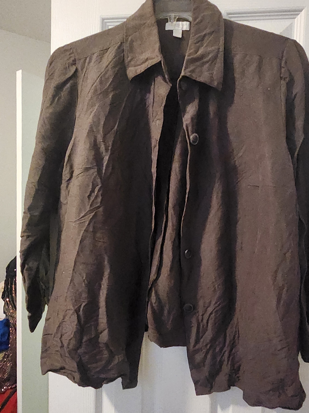 Men's Classic Button-Front Jacket - Brown - 20w